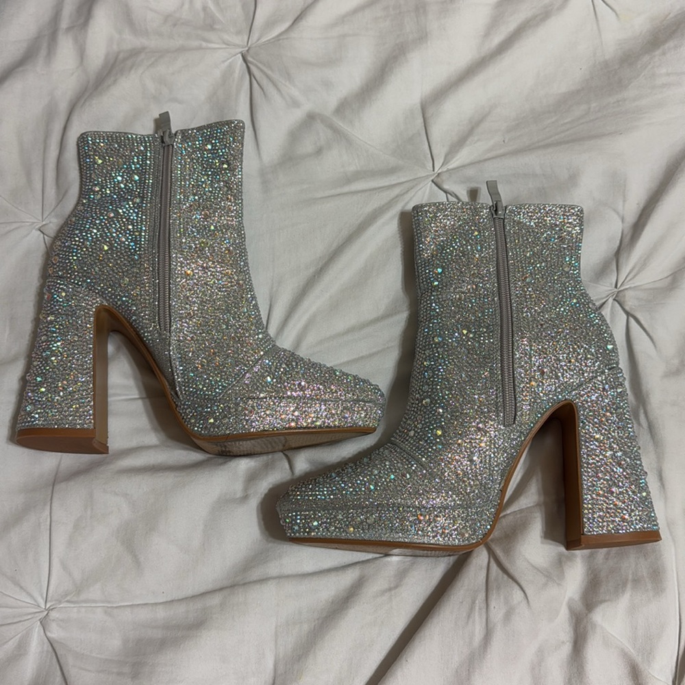 Forever Rhinestone Booties - Picture 3 of 9